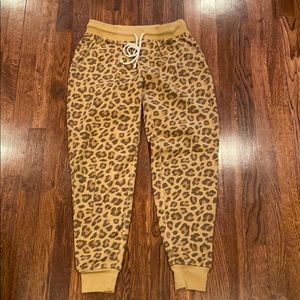 Leopard print sweatpants